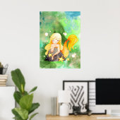 Golden Mermaid Poster (Heimbüro)