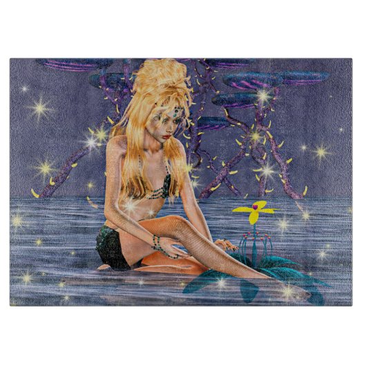 Golden Mermaid Schneidebrett (Vorderseite)