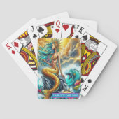 Golden Mermaids Reign Monogram Kids Old Maid Game Spielkarten (Rückseite)