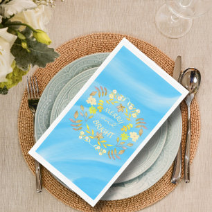 GOLDEN MERRY AND BRIGHT personalisiert Serviette