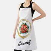 Golden Merry Christmas Personalized Apron Schürze (InSitu)