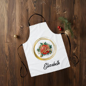 Golden Merry Christmas Personalized Apron Schürze