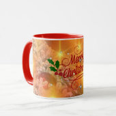 Golden Merry Christmas Tasse (Vorderseite Links)