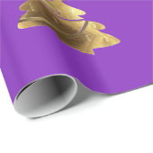 Golden Merry Christmas Tree mit Kerzen Elegant Geschenkpapier (Rolleneckpunkt)