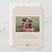 Golden MERRY Modern Foto | Sand Feiertagskarte (Rückseite)