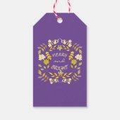 GOLDEN MERRY UND BRIGHT personalisiert Geschenkanhänger (Rückseite)