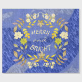 GOLDEN MERRY UND BRIGHT personalisiert Geschenkpapier (Flach)