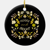 GOLDEN MERRY UND BRIGHT personalisiert Keramik Ornament (Hinten)