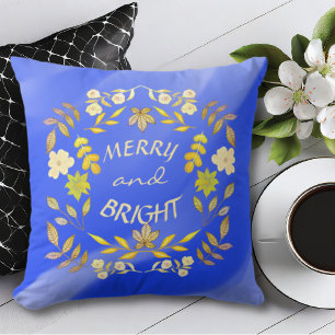 GOLDEN MERRY UND BRIGHT personalisiert Kissen