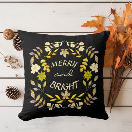 GOLDEN MERRY UND BRIGHT personalisiert Kissen
