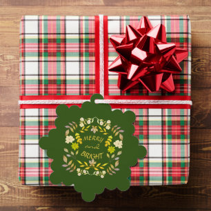 GOLDEN MERRY UND BRIGHT personalisiert Ornament Karte