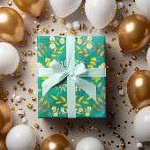 GOLDEN MERRY UND BRIGHT personalisiert Paper Telle Geschenkpapier