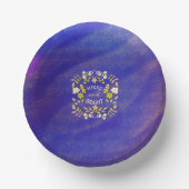 GOLDEN MERRY UND BRIGHT personalisiert Pappteller (Vorderseite)