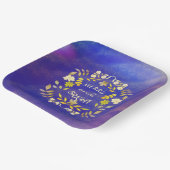 GOLDEN MERRY UND BRIGHT personalisiert Pappteller (Gewinkelt)