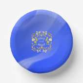 GOLDEN MERRY UND BRIGHT personalisiert Pappteller (Vorderseite)