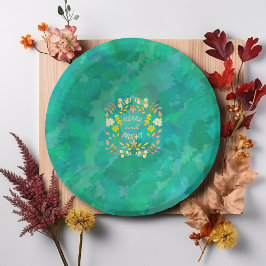 GOLDEN MERRY UND BRIGHT personalisiert Pappteller