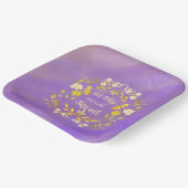 GOLDEN MERRY UND BRIGHT personalisiert Pappteller (Gewinkelt)