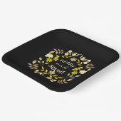 GOLDEN MERRY UND BRIGHT personalisiert Pappteller (Gewinkelt)