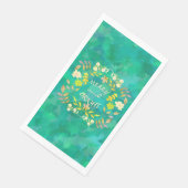 GOLDEN MERRY UND BRIGHT personalisiert Serviette (Ecke)