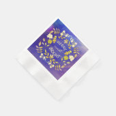 GOLDEN MERRY UND BRIGHT personalisiert Serviette (Ecke)