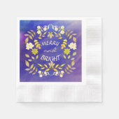 GOLDEN MERRY UND BRIGHT personalisiert Serviette (Vorderseite)