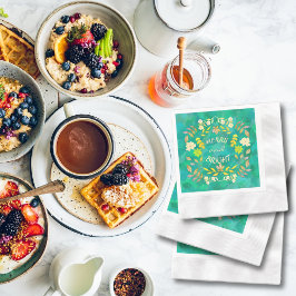 GOLDEN MERRY UND BRIGHT personalisiert Serviette