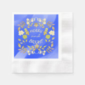GOLDEN MERRY UND BRIGHT personalisiert Serviette (Vorderseite)
