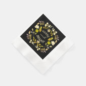 GOLDEN MERRY UND BRIGHT personalisiert Serviette (Ecke)