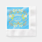 GOLDEN MERRY UND BRIGHT personalisiert Serviette (Vorderseite)