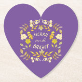 GOLDEN MERRY UND BRIGHT personalisiert Untersetzer (Vorderseite)
