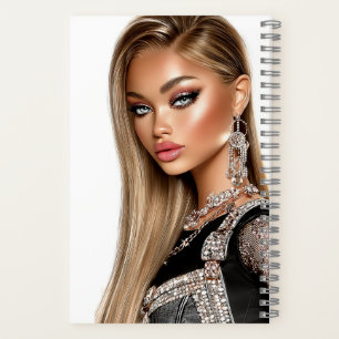 Golden Mesh Glam Girl Spiralblock Notizblock