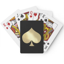 Golden Metal Spade Poker Spielkarten