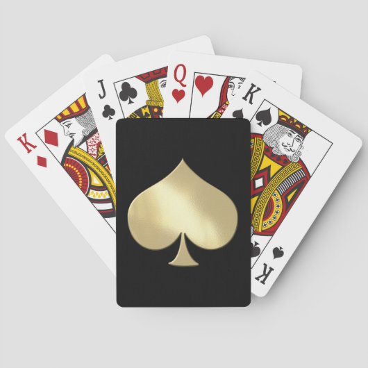 Golden Metal Spade Poker Spielkarten (Rückseite)