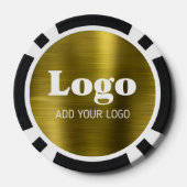 Golden Metal Style Custom Business Logo Casino Pokerchips (Rückseite)