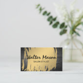 Golden Metallic Brushed | Kratzermetall Visitenkarte (Stehend Vorderseite)