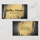 Golden Metallic Brushed | Kratzermetall Visitenkarte (Vorne/Hinten)