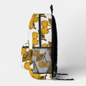 Golden Metallic Cherries Pattern Bedruckter Rucksack (Rechts)