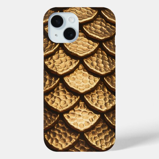 Golden Metallic Dragon Scales Case-Mate iPhone Hülle (Rückseite)