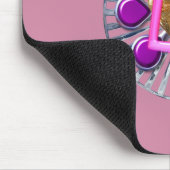 Golden Metallic Heart Stand Mousepad (Ecke)