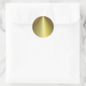 Golden Metallic Look Gold Moderne Blank Template Runder Aufkleber (Tasche)