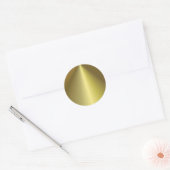 Golden Metallic Look Gold Moderne Blank Template Runder Aufkleber (Umschlag)
