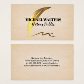 Golden Metallic Pen Logo | Notar (Vorne & Hinten)