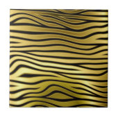 Golden Metallic Waves Seamless Luxury Fliese (Vorderseite)