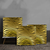 Golden Metallic Waves Seamless Luxury Fliese