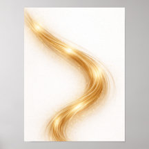 Golden Minimal Flow II Wandkunst – Gold Abstrakt