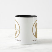 Golden Minimalistisch Coffee Lover Tasse (Zentrum)