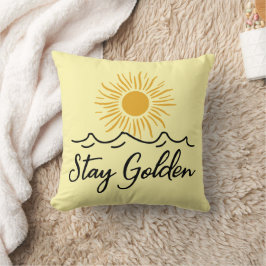 Golden Minimalistisch Throw Kissen bleibe