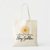Golden Minimalistisch Tote Bag bleibe Tragetasche (Vorne)