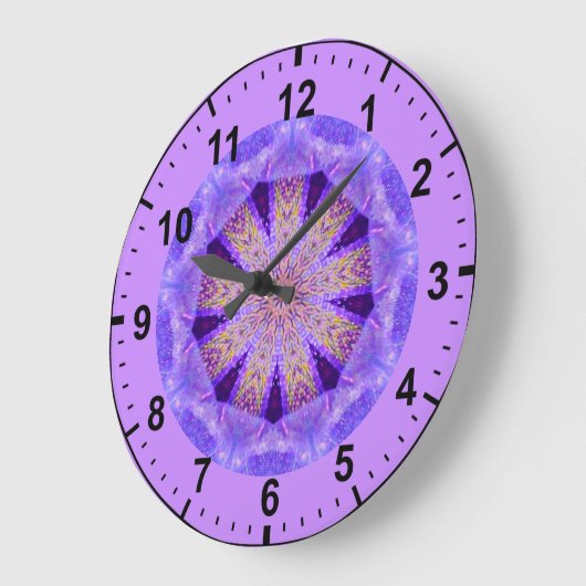 ~ Golden Mist Fraktal ~ Große Wanduhr (Winkel)