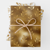 Golden Mistletoe Weihnachts-Wrapping Paper Geschenkpapier Set (Beispiel)